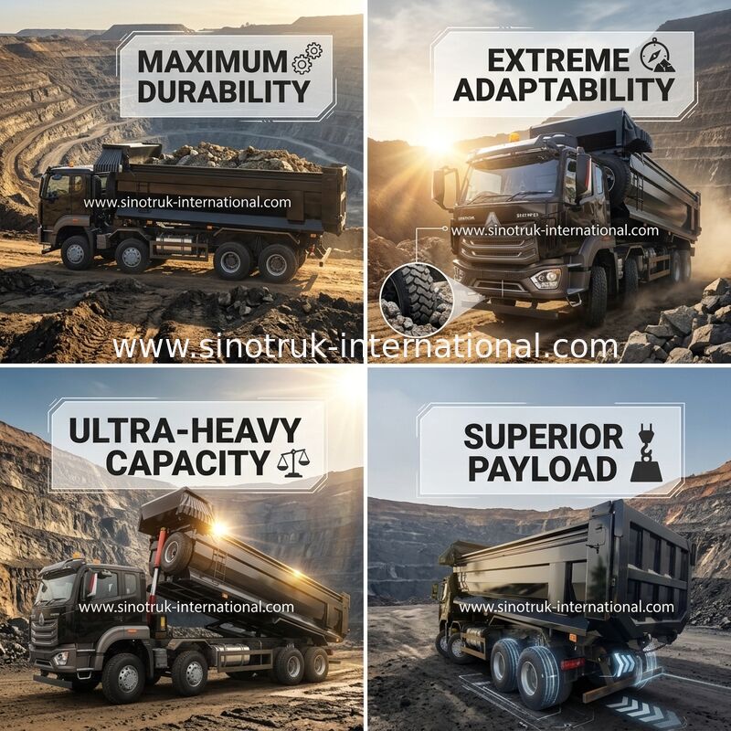 Черный самосвал 20-50Tons 8 x Tipper минирования Howo евро 4 2 400Hp