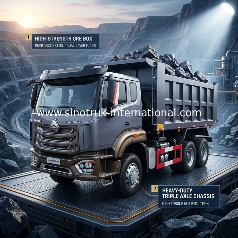 Sinotruk New Howo Tipper Dump Truck 6 × 4 10 колес 380 л.с. для экспорта