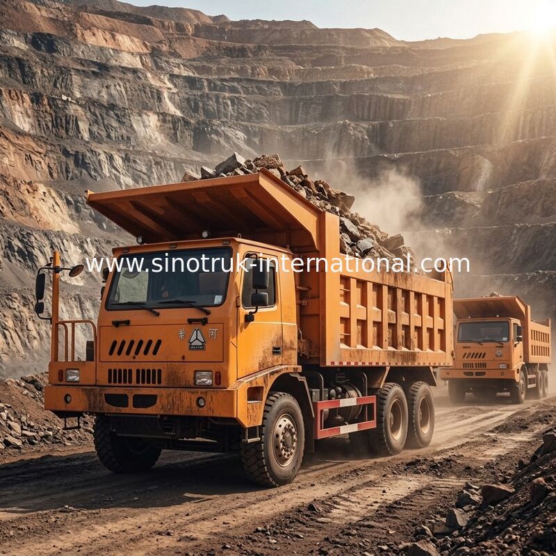 самосвал 371HP Tipper минирования 6X4 LHD 70 тонн SINOTRUK HOWO для горнодобывающей промышленности