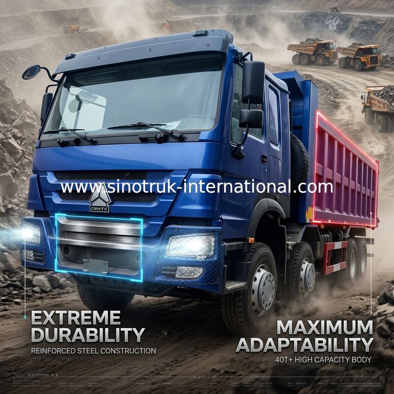 САМОСВАЛ LHD TIPPER SINOTRUK ГОЛУБОЙ HOWO 400HP 8×4