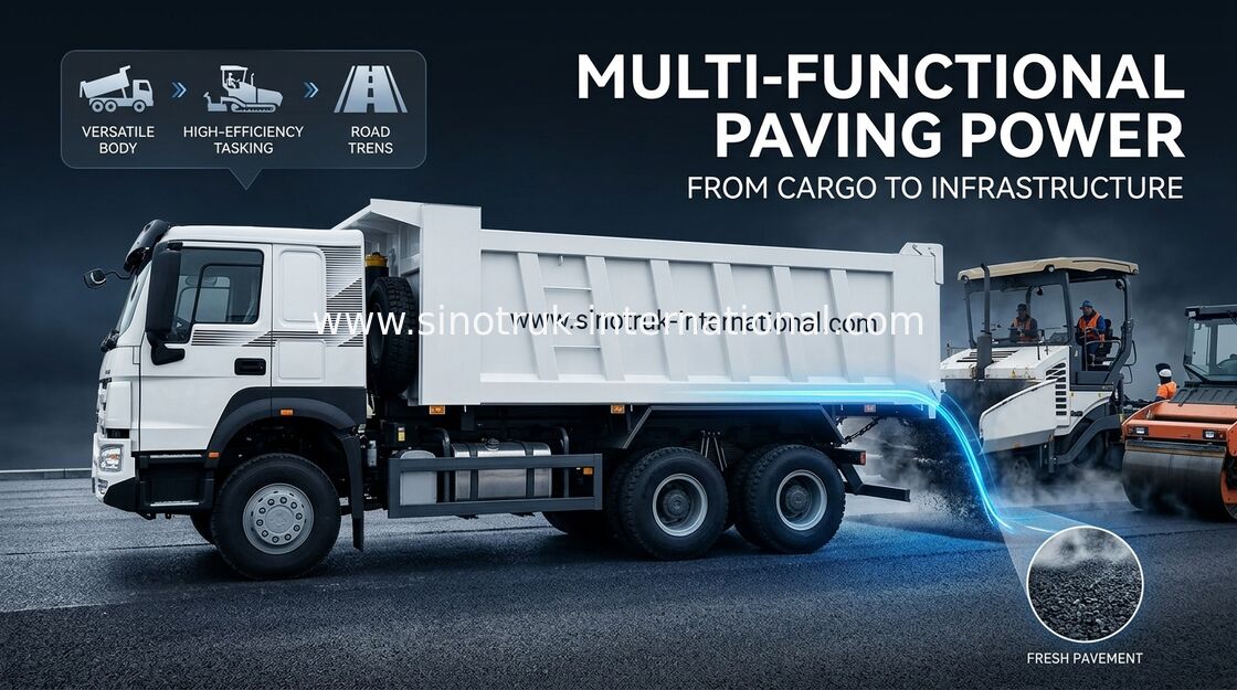 Самосвал LHD 6X4 371HP Tipper SINOTRUK Howo в белом цвете