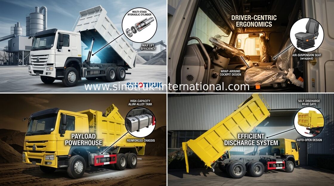 Sinotruk 400hp Howo 6 x 4 10 колес Tipper подниматься самосвала средний