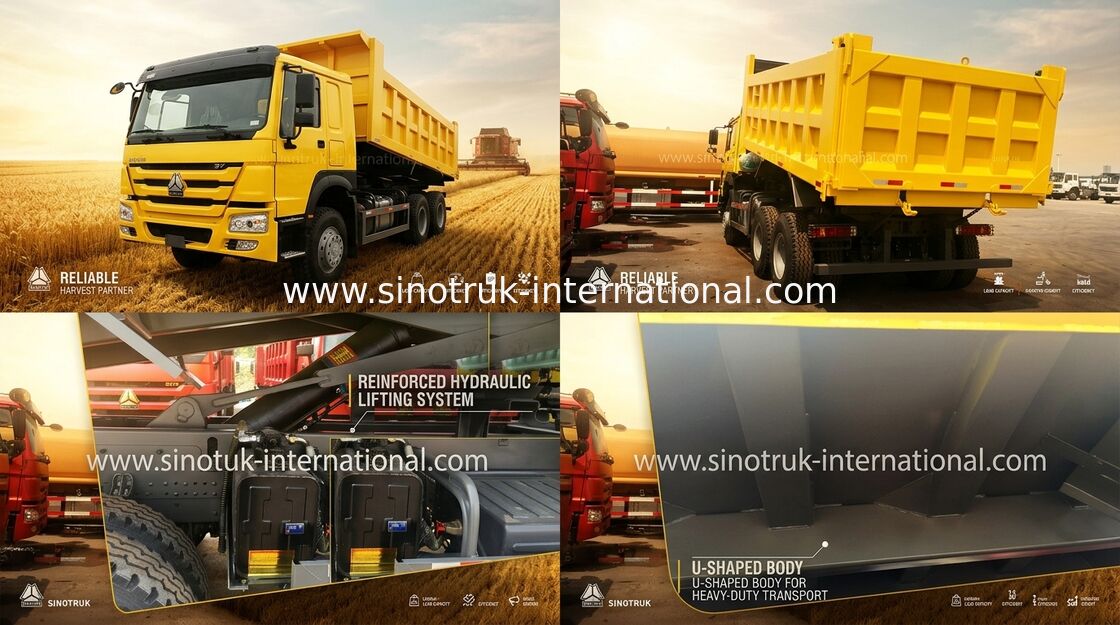 Передняя поднимаясь тележка сброса 4×2 Tipper, 4×4, 6×2, 6×6 управляя сильным достаточно двигателем
