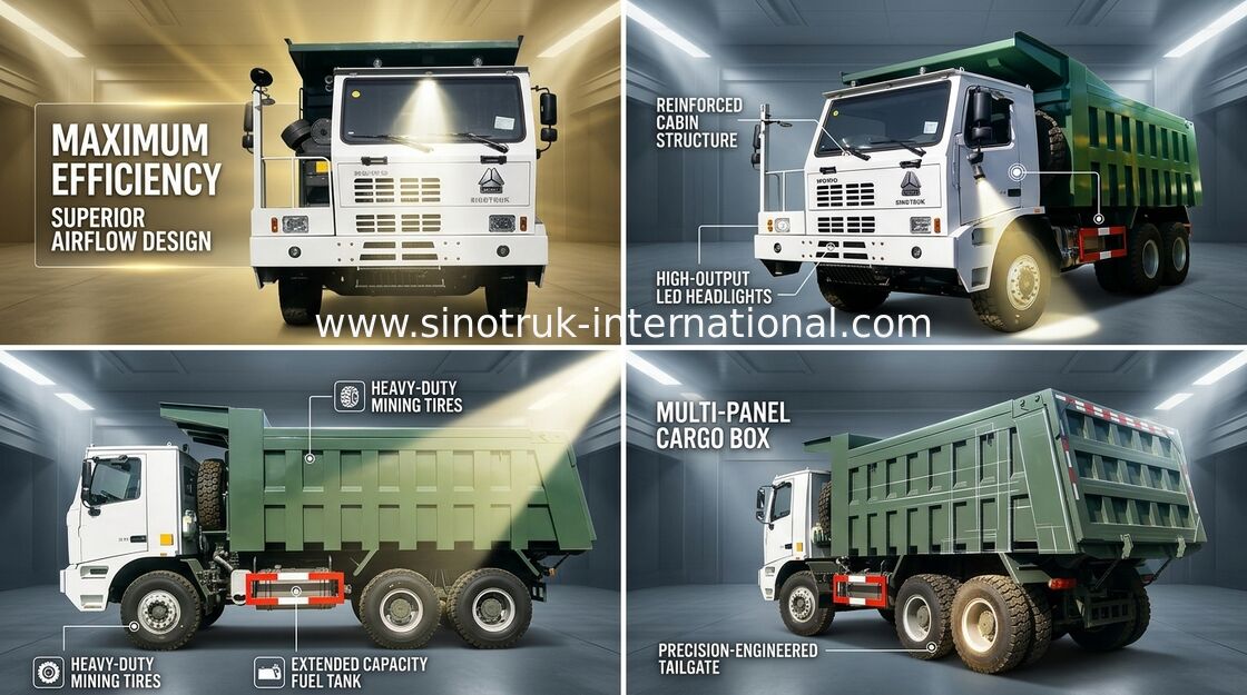 Сверхмощная тележка сброса LHD Tipper с односторонней высокопрочной каркасной кабиной