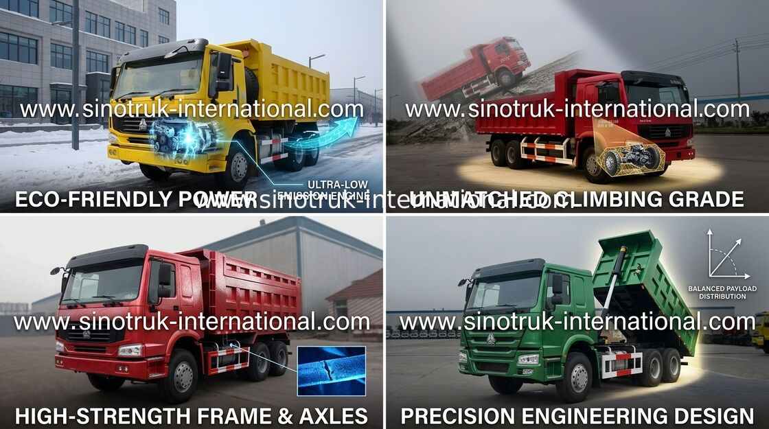 Тележка сброса 10wheels Tipper SINOTRUK HOWO LHD 371HP 25tons 10-25CBM ZZ3257N3847A