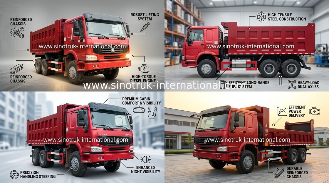 Товары ZZ3257N3647A нагрузки 30tons тележки сброса 6X4 Tipper SINOTRUK HOWO 10-25cbm