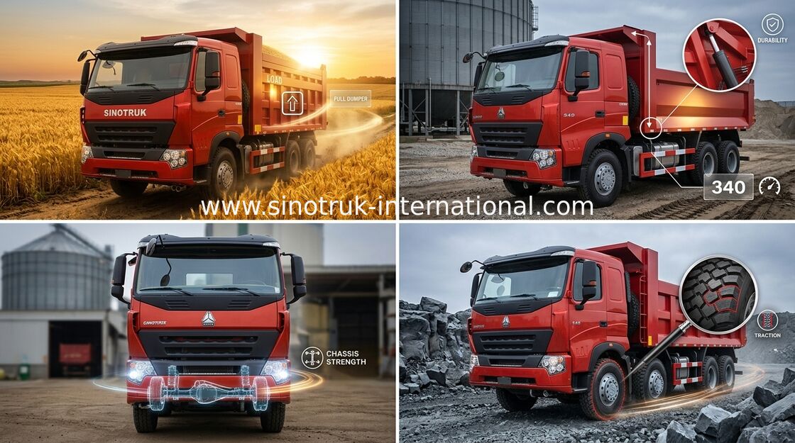 Двигатель тележки сброса HOWO Tipper SINOTRUK A7 371HP для минировать ZZ3257N3847N1
