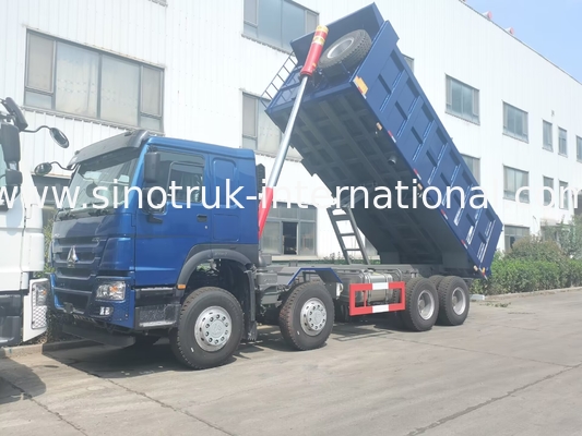 Самосвал SINOTRUK HOWO LHD 12wheels 8X4 400HP голубой для фронта минирования поднимая 50Tons