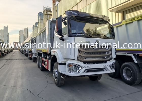 Sinotruk Howo / Hohan 6×4 Дампер с подъемником 10 колес прямоугольный грузовой корпус 20CBM Белый цвет