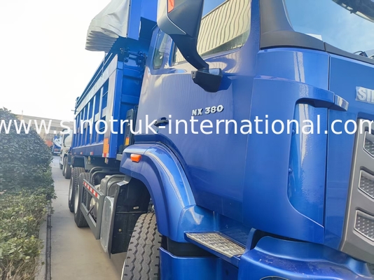 Мощный универсальный HOWO 6x4 380 HP Синий грузовик с 20CBM квадратной грузовой коробкой и водонепроницаемой брезентной пересадкой