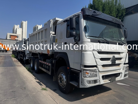 Двигатель SINOTRUK 371HP 6 × 4 LHD HOWO Дамп-Трак Белый 19-20CBM Средний подъем