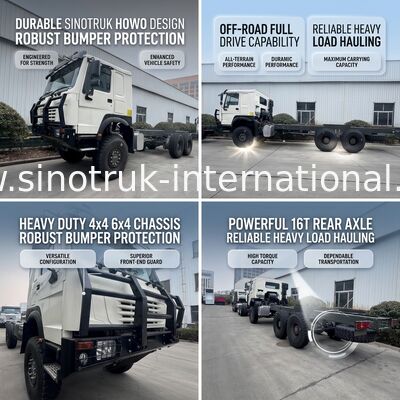 SINOTRUK HOWO 6X6 полноприводный грузовик шасси грузовик шасси с бампером