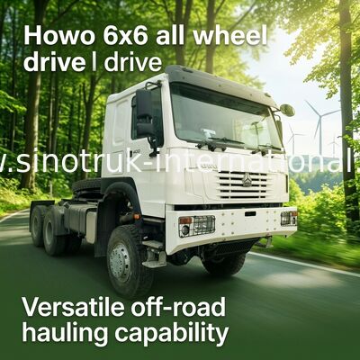 Sinotruk Howo тракторный грузовик Rhd с полным приводом 6 × 6 Weichai 400 л.с. Белый