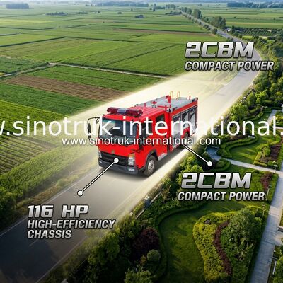 2CBM 4X2 116HP пожарный грузовик сельскохозяйственный пожарный автомобиль грузовик для ландшафтного дизайна