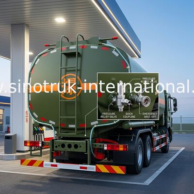 Компьютер автоцистерны мазута СИНОТРУК 30КБМ дозаправляя мобильный нефтяной танкер тележек топлива