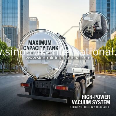 HOWO 6*4 16CBM 380HP Трактор для очистки сточных вод Высокопроизводительная производительность соответствует эффективным многофункциональным решениям для очистки