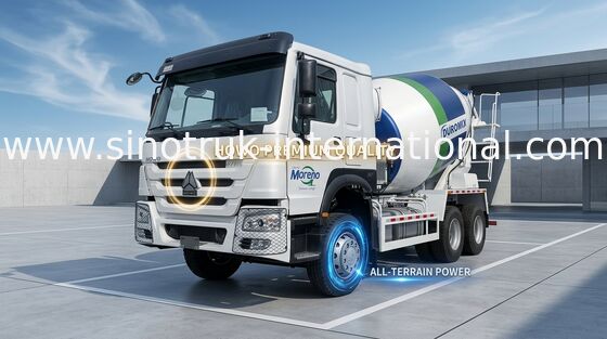 Тележка LHD конкретного смесителя SINOTRUK БЕЛАЯ HOWO 371HP