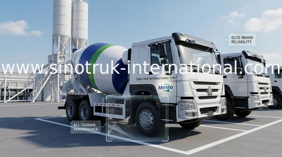 Евро II ZZ1257N3841W тележки 371HP смесителя HOWO SINOTRUK конкретное белое