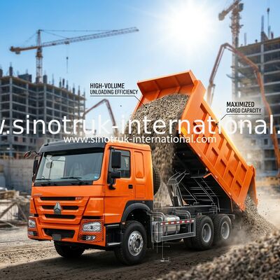 371HP 6x4 Дэмп-Трак 20.01CBM Мастерство полезной нагрузки для повышения эффективности тяжелой работы