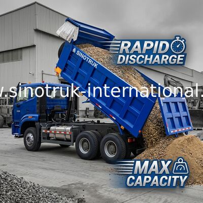 Мощный универсальный HOWO 6x4 380 HP Синий грузовик с 20CBM квадратной грузовой коробкой и водонепроницаемой брезентной пересадкой