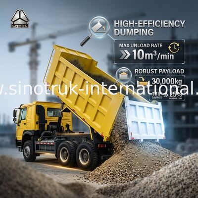 Sinotruk Howo Tipper Dump Truck 6 × 4 Lhd 10 колес 20CBM грузовой коробки Горные шины