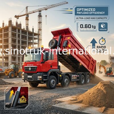 Sinotruk Howo Tipper Dump Truck Tx 400hp Euro 2 8 × 4 Lhd U-образный грузовой ящик Красный