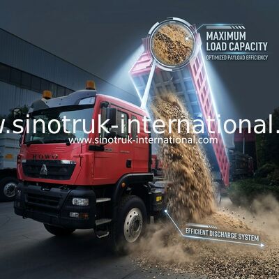 8 × 4 Lhd 12 колес Sinotruk Tipper 400hp Евро 2