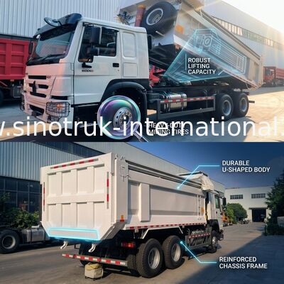 Sinotruk Howo Tipper Dump Truck 400hp 6 × 4 U-образный поддонык с автоматической брезентой