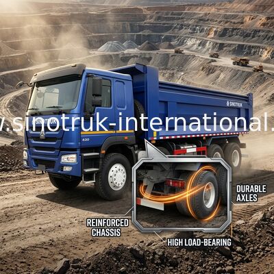 RHD 8×4 12 колес ZZ3317V3847B1R Высокая лошадиная мощность Низкое потребление топлива 380 л.с. Синий грузовик HOWO Tipper