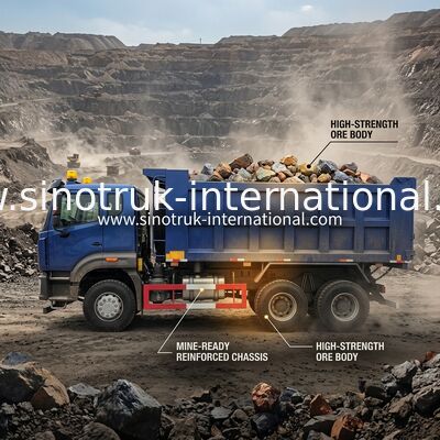 × 4 колес 400Hp 6 самосвала 10 Tipper Sinotruk N7 с предупредительным световым сигналом