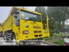 Карьерный самосвал Sinotruk с двигателем 6x4 мощностью 430 л.с. и грузовым коробом с толщиной днища 16 мм.