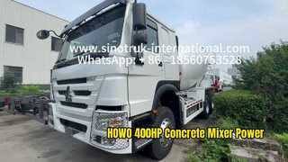 SINOTRUK HOWO 6x4 Concrete Mixer Truck 400HP Power