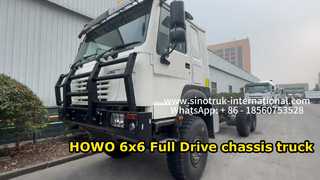 SINOTRUK HOWO 6x6 Шасси грузового автомобиля с полным приводом Мощное и эффективное